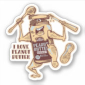 IK HOOP VAN PEANUT BUTTER STICKER (Voorkant)
