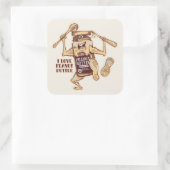 IK HOOP VAN PEANUT BUTTER VIERKANTE STICKER (Tas)