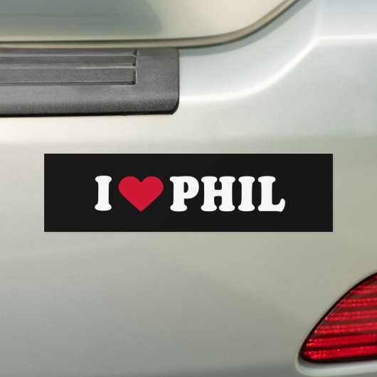 IK HOOP VAN PHIL BUMPERSTICKER (Op auto)