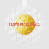 IK HOOP VAN PICKLEBALL SportFun Yellow Ball Net Te Ornament (voorkant)