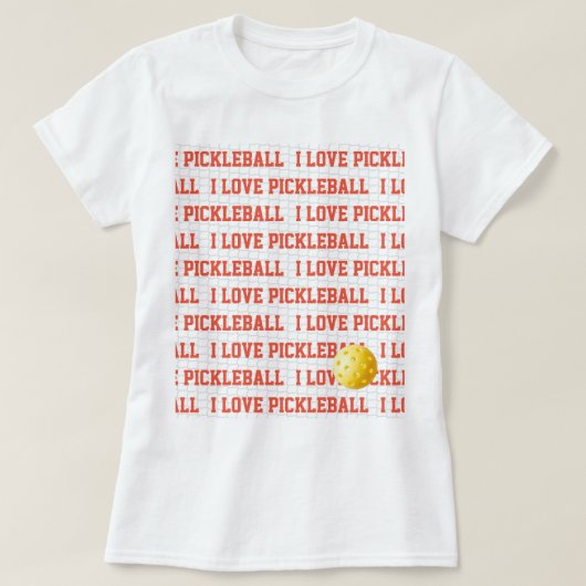 IK HOOP VAN PICKLEBALL SportFun Yellow Ball Net Te T-shirt (Design voorkant)