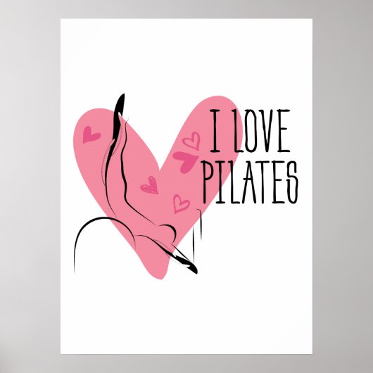 IK HOOP VAN PILATES Pilates Pose on Reformer Poster (Voorkant)