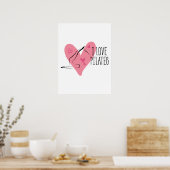 IK HOOP VAN PILATES Pilates Pose on Reformer Poster (Keuken)