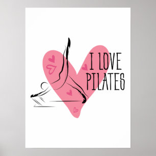 IK HOOP VAN PILATES Pilates Pose on Reformer Poster