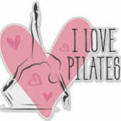 IK HOOP VAN PILATES Pilates Pose on Reformer Sticker (Voorkant)