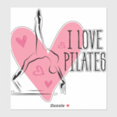 IK HOOP VAN PILATES Pilates Pose on Reformer Sticker (Vel)