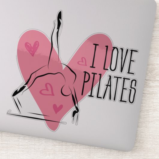IK HOOP VAN PILATES Pilates Pose on Reformer Sticker (Detail)