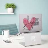 IK HOOP VAN PILATES Pilates Pose on Reformer Sticker (Laptop op bureau)