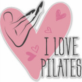 IK HOOP VAN PILATES Pilates Rocker Pose Sticker (Voorkant)