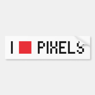 IK HOOP VAN PIXELS BUMPERSTICKER