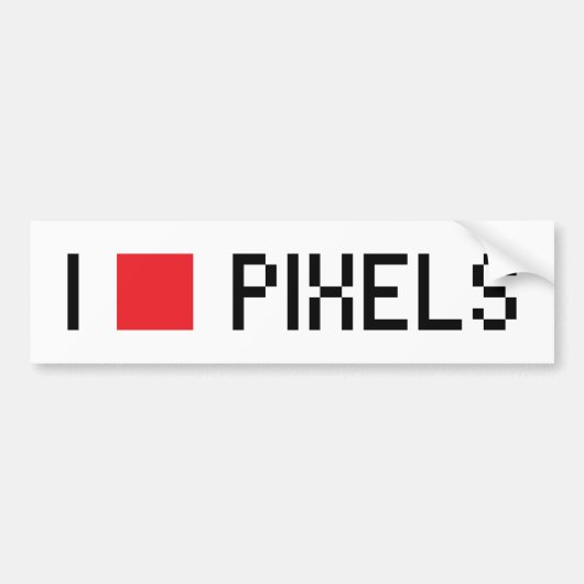 IK HOOP VAN PIXELS BUMPERSTICKER (Voorkant)