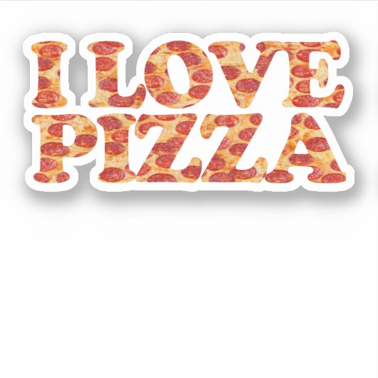 IK HOOP VAN PIZZA STICKER (Voorkant)