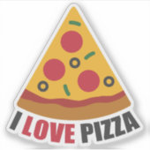 IK HOOP VAN PIZZA STICKER (Voorkant)