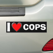 IK HOOP VAN POLITIE "HART ART" BUMPERSTICKER (Op auto)