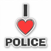 IK HOOP VAN POLITIE "HART ART" STICKER (Voorkant)