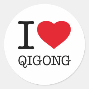 IK HOOP VAN QI GONG RONDE STICKER