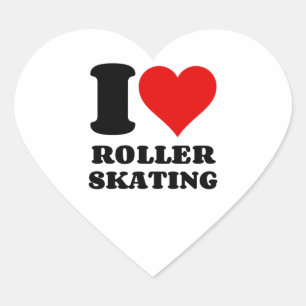 IK HOOP VAN ROLLER SKING HART STICKER