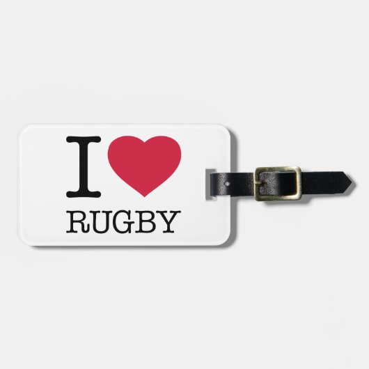 IK HOOP VAN RUGBY BAGAGELABEL (Voorkant horizontaal)