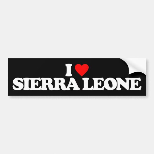 IK HOOP VAN SIERRA LEONE BUMPERSTICKER (Voorkant)