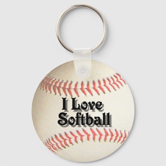 IK HOOP VAN SOFTBALL-SLEUTELHANGER SLEUTELHANGER (Voorkant)