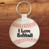 IK HOOP VAN SOFTBALL-SLEUTELHANGER SLEUTELHANGER (Voorkant)