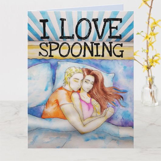 IK HOOP VAN SPOONEN MET JE ROMANTISCHE grote KAART (Gele Bloem)