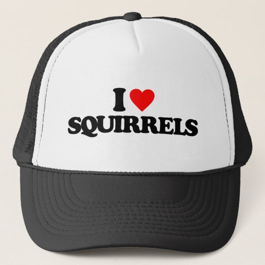 IK HOOP VAN SQUIRRELS TRUCKER PET (Voorkant)