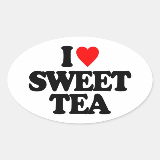 IK HOOP VAN SWEET TEA OVALE STICKER (Voorkant)