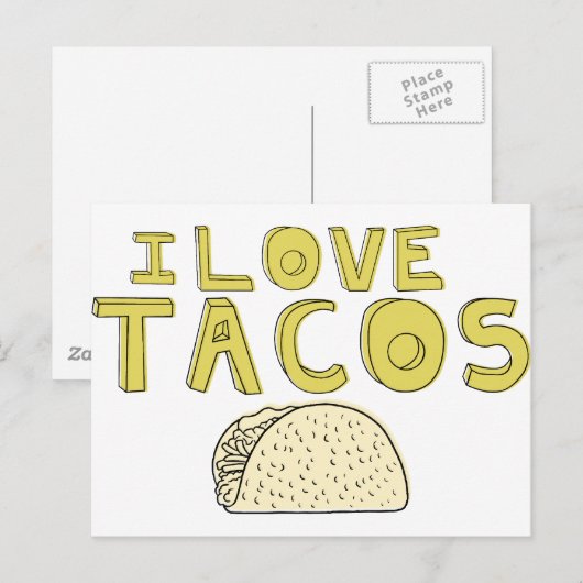 IK HOOP VAN TACOS BRIEFKAART (Voorkant / Achterkant)