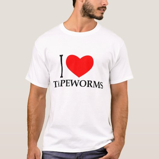 IK HOOP VAN TAPEWORMEN T-SHIRT (Voorkant)