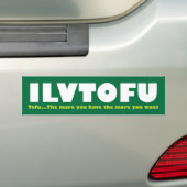 IK HOOP VAN TOFU BUMPERSTICKER (Op auto)