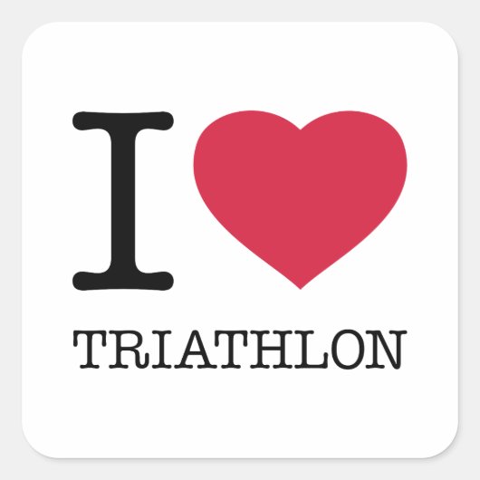 IK HOOP VAN TRIATHLON VIERKANTE STICKER (Voorkant)
