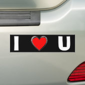 IK HOOP VAN U "HART ART ART" BUMPERSTICKER (Op auto)