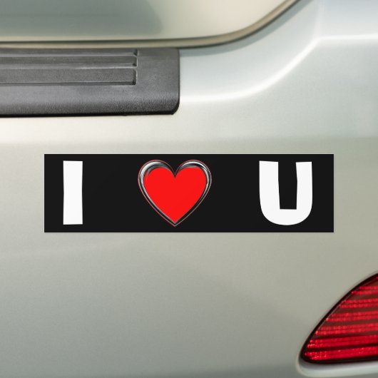IK HOOP VAN U "HART ART ART" BUMPERSTICKER (Op auto)