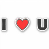 IK HOOP VAN U "HART ART ART" STICKER (Voorkant)