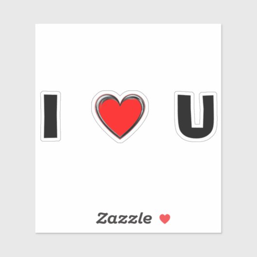 IK HOOP VAN U "HART ART ART" STICKER (Vel)