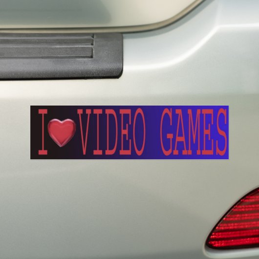 IK HOOP VAN VIDEO GAMES BUMPERSTICKER (Op auto)