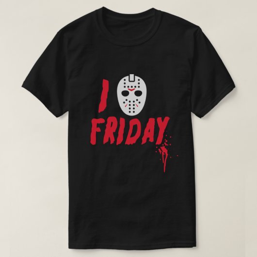 IK HOOP VAN VRIJDAGEN HORROR FAN T-SHIRT (Design voorkant)