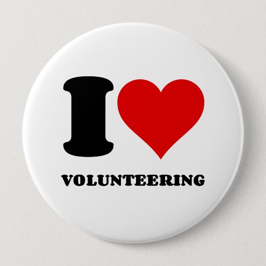 IK HOOP VAN VRIJWILLIGING RONDE BUTTON 4,0 CM (Voorkant)