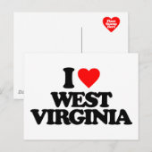 IK HOOP VAN WEST VIRGINIA BRIEFKAART (Voorkant / Achterkant)