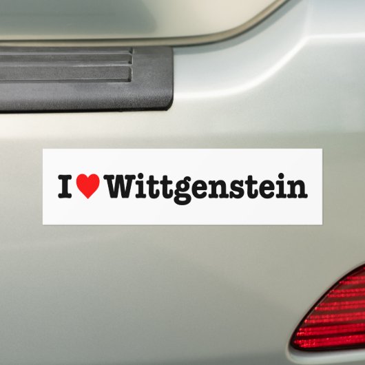 "IK HOOP VAN WITTGENSTEIN" BUMPERSTICKER (Op auto)