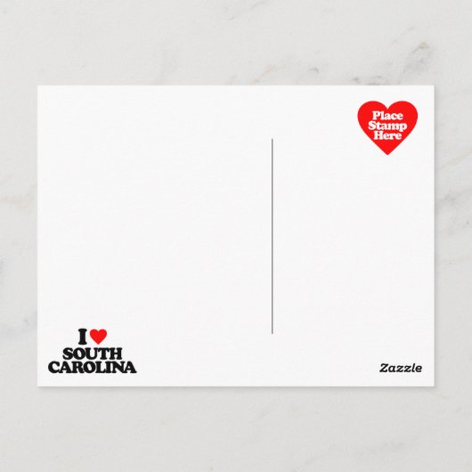 IK HOOP VAN ZUID CAROLINA BRIEFKAART (Achterkant)