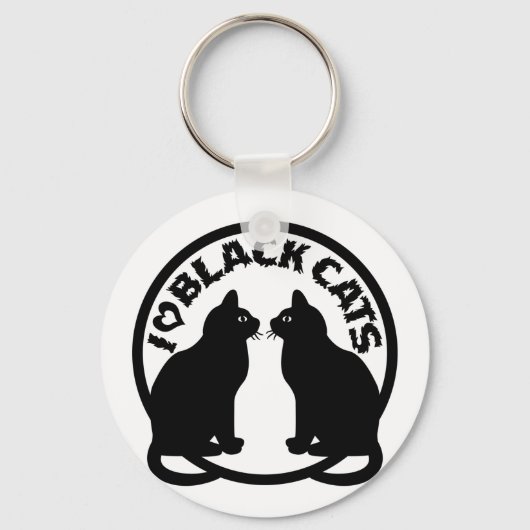 IK HOOP VAN ZWARTE KATTEN SLEUTELHANGER (Voorkant)