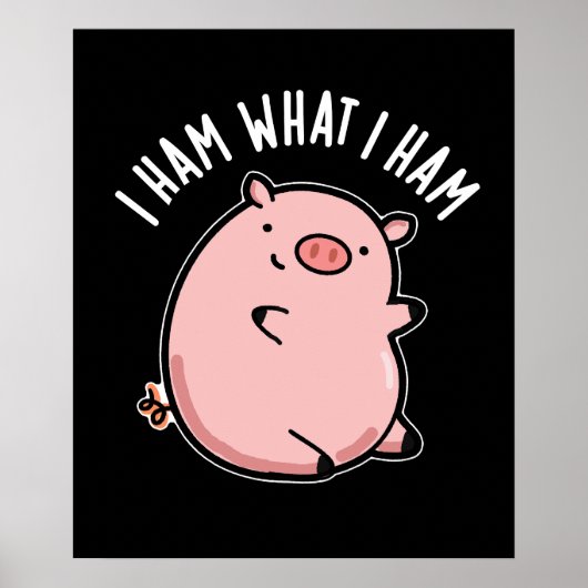 Ik hoop wat ik noem Funny Pig Donk BG Poster (Voorkant)