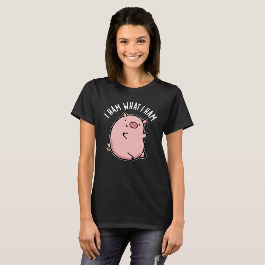 Ik hoop wat ik noem Funny Pig Donk BG T-shirt (Voorkant volledig)