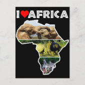 Ik hoor Afrika Briefkaart van wilde dieren (Voorkant)