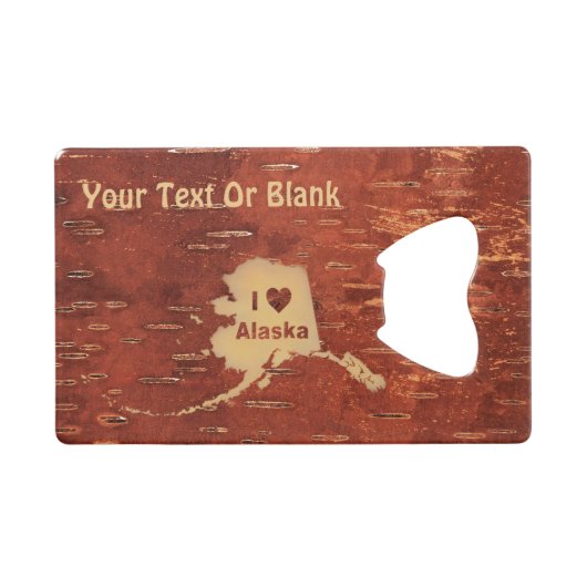 Ik hoor Alaska op de binnenste boog Creditkaart Flessenopener (Voorkant (Horizontaal))