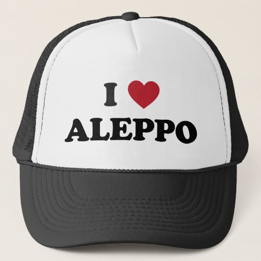 Ik hoor Aleppo Syrië Trucker Pet (Voorkant)