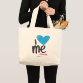 Ik hoor Aqua Grote Tote Bag (Voorkant (product))