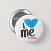 Ik hoor Aqua Ronde Button 5,7 Cm (Voorkant /achterkant)